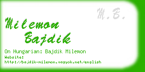 milemon bajdik business card